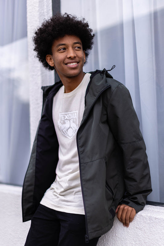 Adult Natural Short Sleeve T-Shirt with Crest