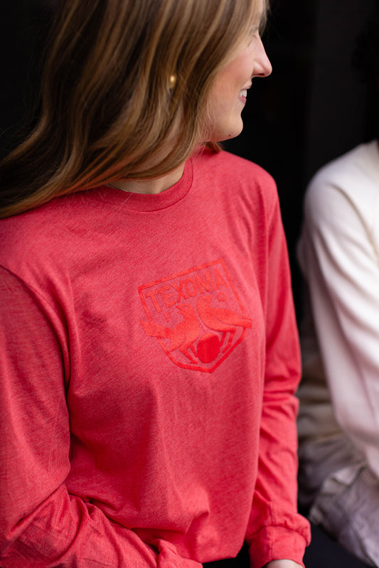 Adult Red Triblend Long Sleeve