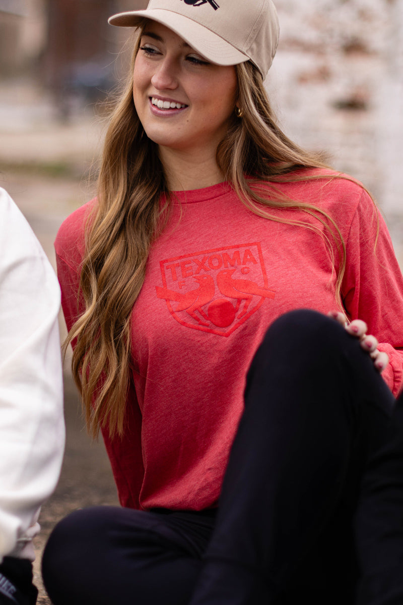 Adult Red Triblend Long Sleeve